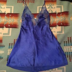 Royal Blue VS silk negligee